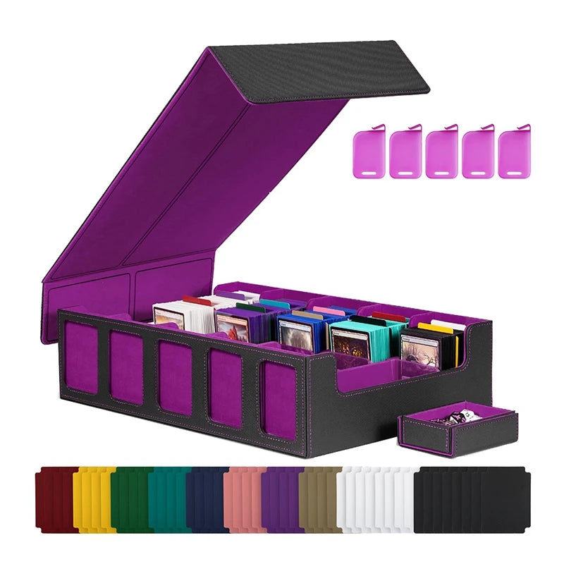 Commander’s Archive Vault – 5-Row PU Leather Deck Box