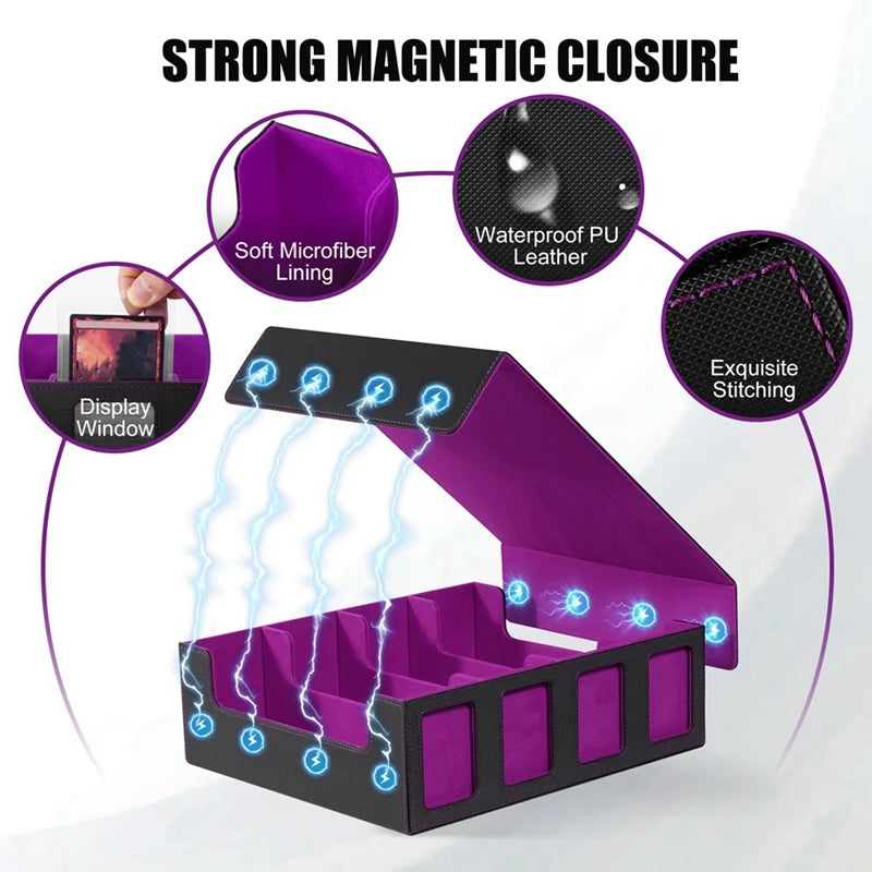 Commander’s Archive Vault – 5-Row PU Leather Deck Box