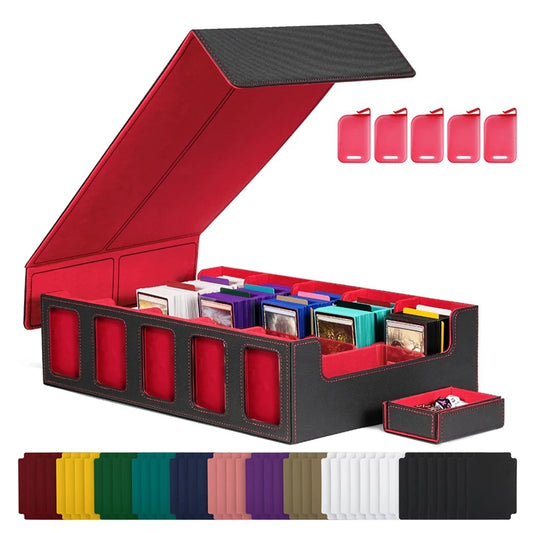 Commander’s Archive Vault – 5-Row PU Leather Deck Box