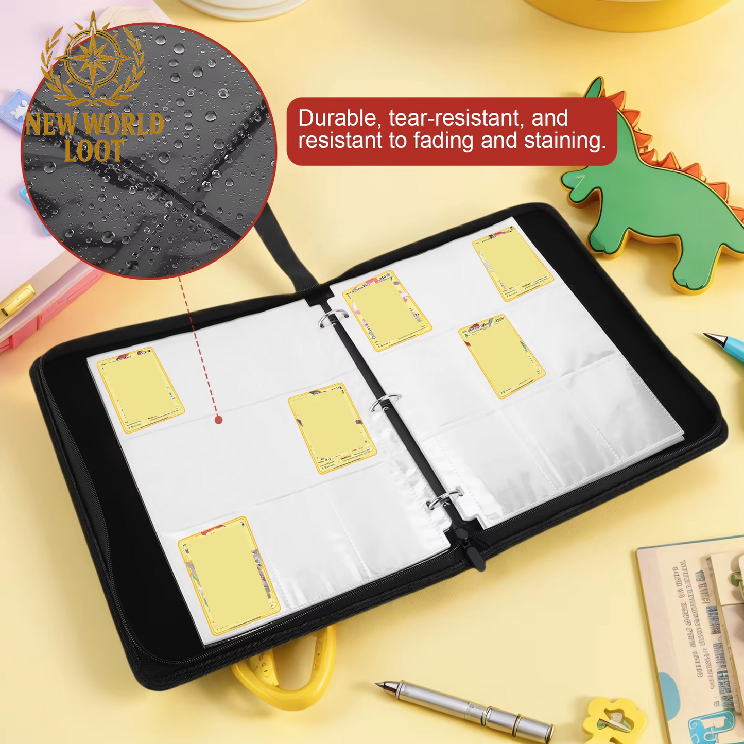 900‑Pocket Trading Card Binder – Side‑Loading, Zippered