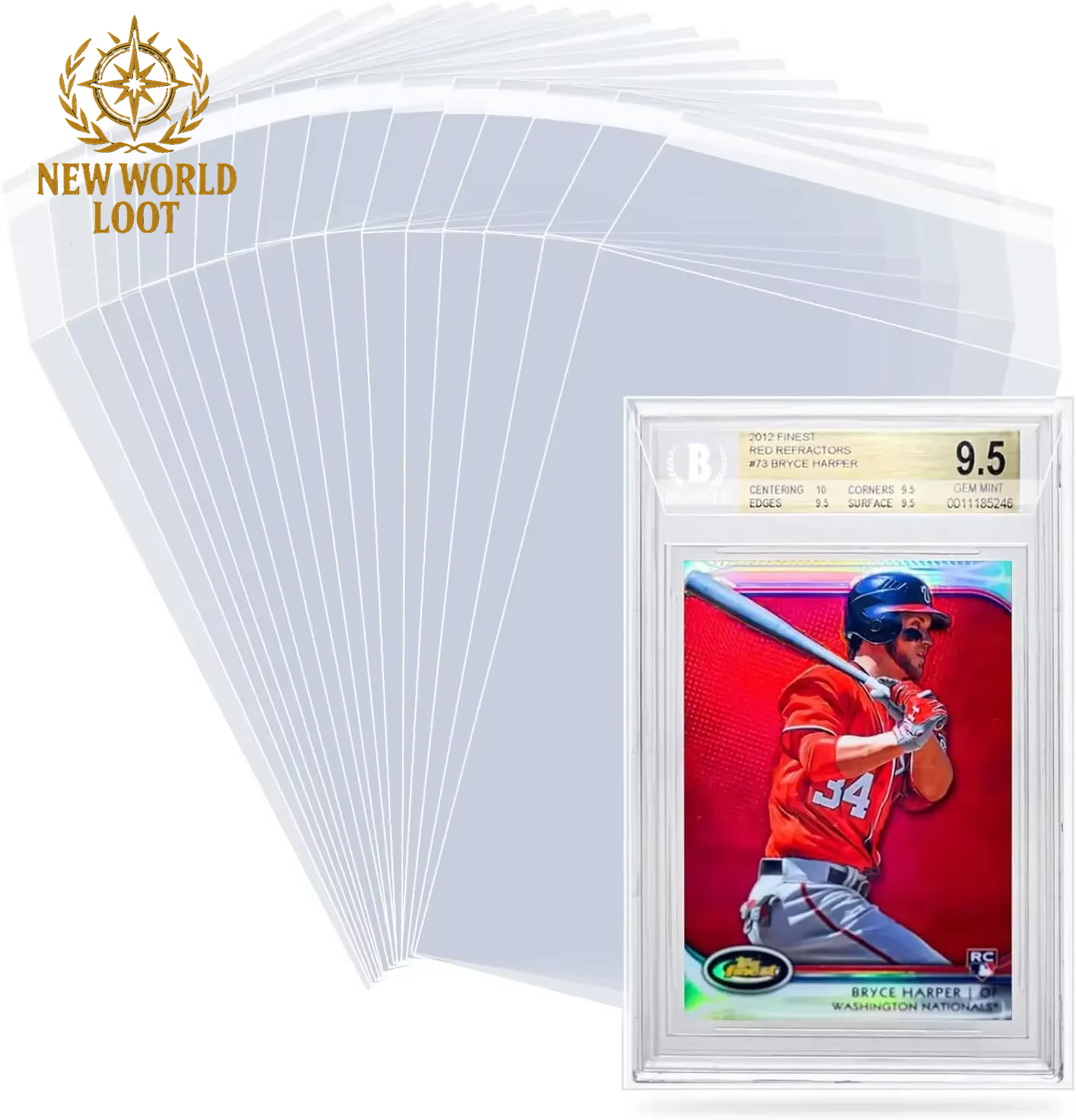 100pcs Graded Card Sleeves – Ultra Protection for PSA/BGS Cards